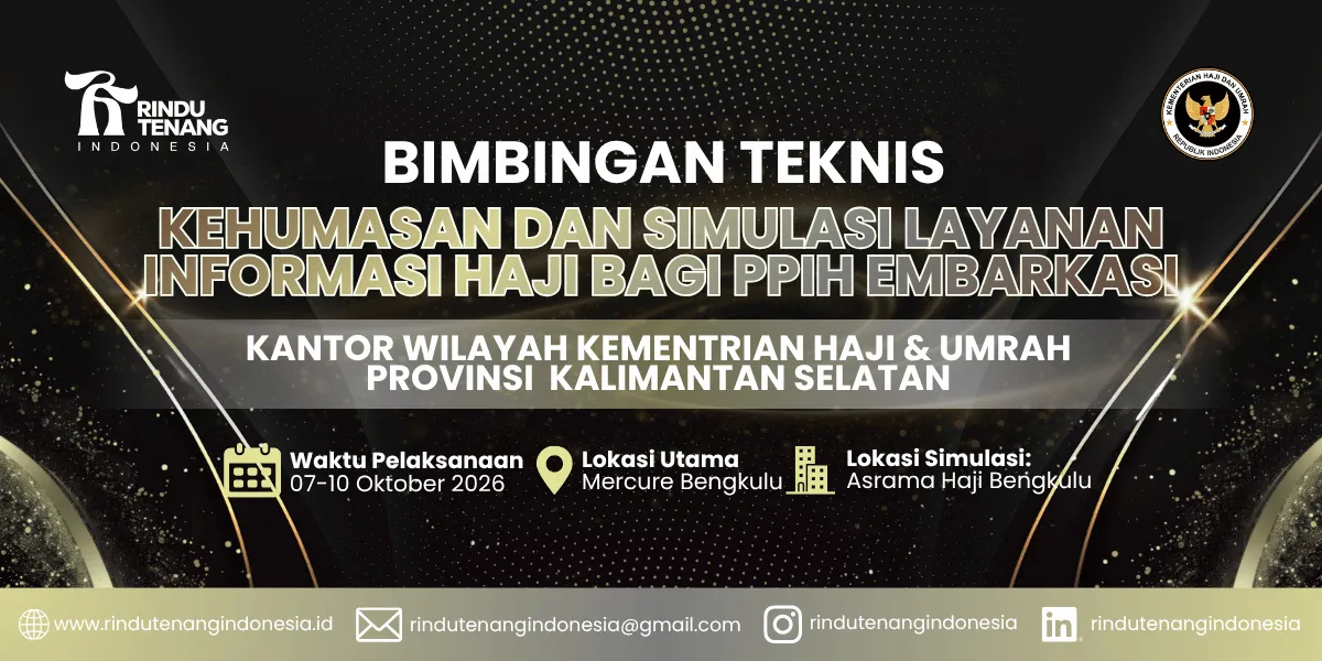 Bimbingan Teknis Kehumasan dan Simulasi Layanan Informasi Haji bagi PPIH Embarkasi.