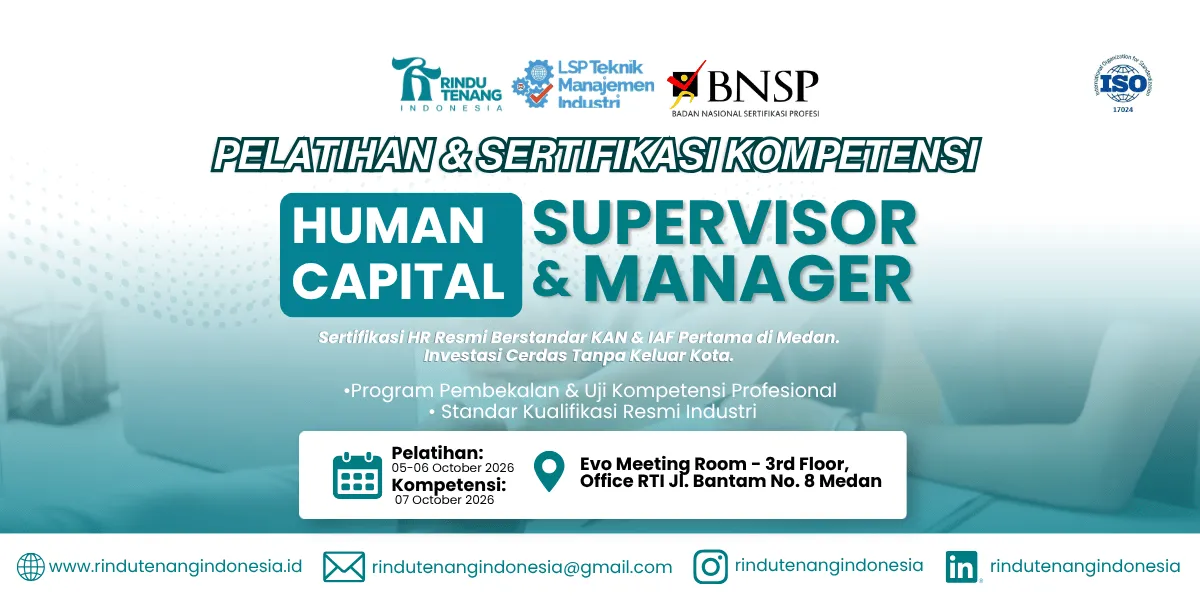 Pelatihan & Sertifikasi Kompetensi Human Capital Supervisor & Human Capital Manager